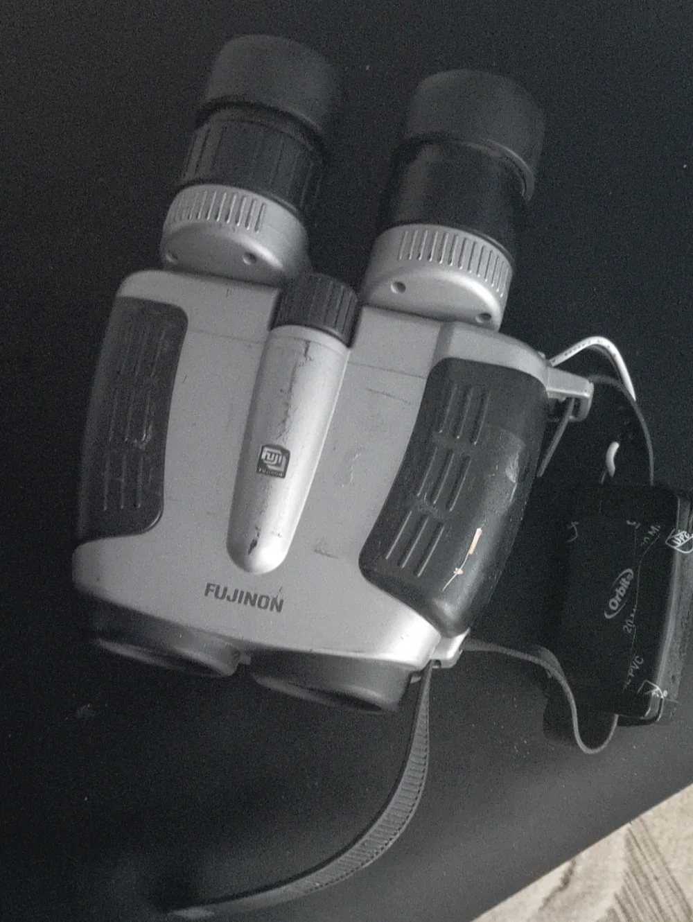 fujino Silver and Black Compact Binoculars stablizer 12x32— Lightweight  Optics